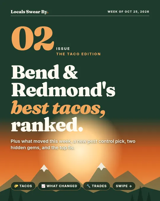 Issue #2 cover: Bend and Redmond's best tacos, ranked